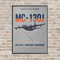 Thumbnail for MC-130J COMMANDO II vertical canvas print - framed - light gray background
