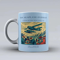 Thumbnail for VINTAGE G4296 - The Seaplane Everest - Ceramic Mug design on lightblue