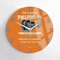 Thumbnail for PW4000-94 design on orange no frame wall clock