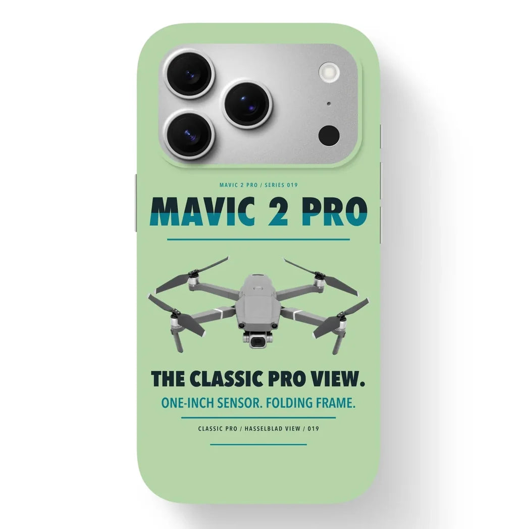 DJI Mavic 2 Pro Case design on light green iphone case