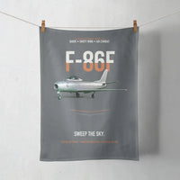 Thumbnail for F-86F Sabre Sweep The Sky design on gray towel