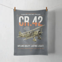 Thumbnail for Fiat CR.42 Falco design on gray towel
