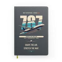 Thumbnail for Boeing 787-9 Dreamliner design on gray notebook