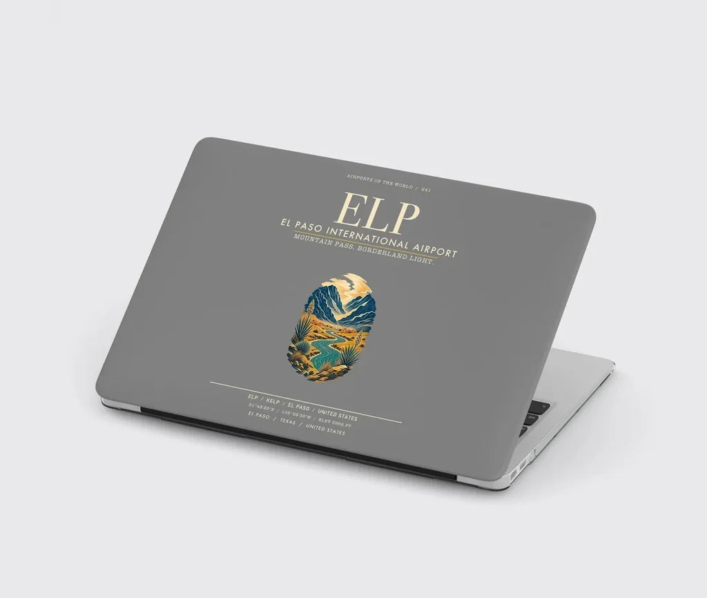 El Paso International Airport (ELP) design on gray MacBook case