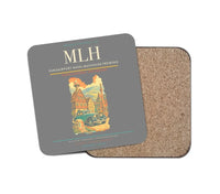 Thumbnail for EuroAirport Basel-Mulhouse-Freiburg (MLH) design on gray 1 piece coaster
