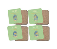 Thumbnail for Mashhad Shahid Hasheminejad International Airport MHD Coaster 4-Pieces-Set - Light Green