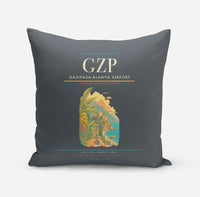 Thumbnail for Gazipasa-Alanya Airport (GZP) design on gray pillow