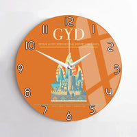Thumbnail for Heydar Aliyev International Airport (GYD) design on orange no frame wall clock
