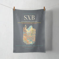 Thumbnail for Strasbourg Airport (SXB) design on gray towel