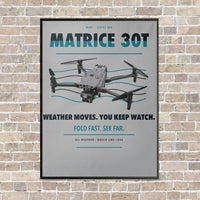 Thumbnail for DJI Matrice 30T vertical canvas print - framed - light gray background