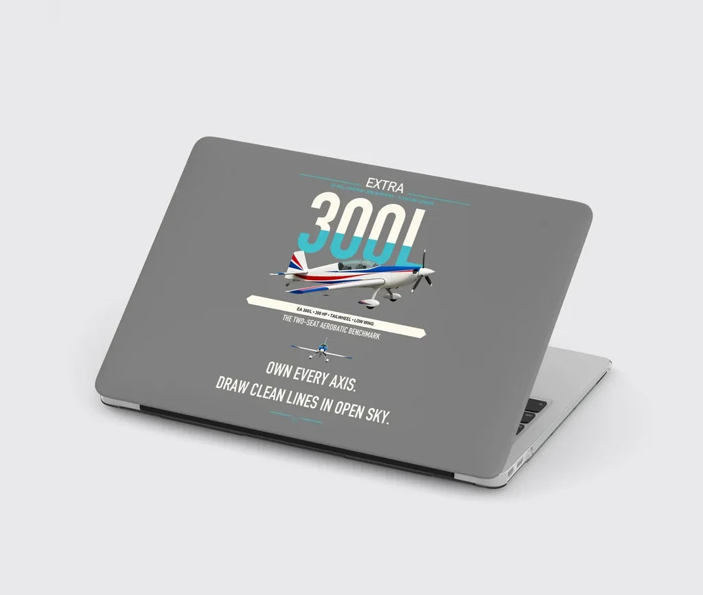 Extra 300L design on gray MacBook case