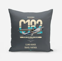 Thumbnail for Cessna 182 Skylane design on gray pillow