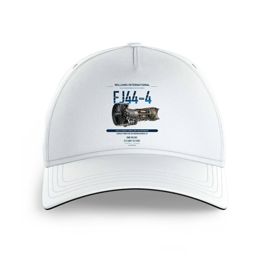 FJ44-4 design on white printed hat