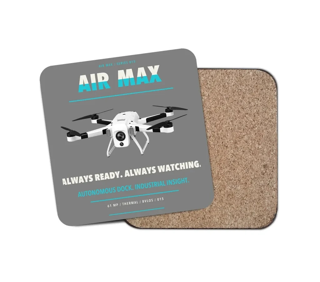 Percepto Air Max design on gray 1 piece coaster