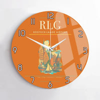 Thumbnail for Rostock-Laage Airport (RLG) design on orange no frame wall clock