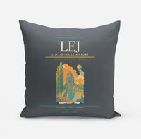 Thumbnail for Leipzig–Halle Airport (LEJ) design on gray pillow