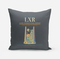 Thumbnail for Luxor International Airport (LXR) design on gray pillow