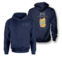 Thumbnail for Joensuu Airport (JOE) design on navy blue double-side hoodie