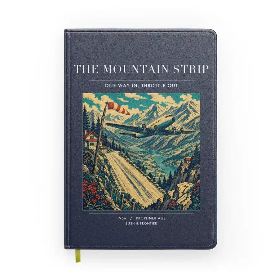 VINTAGE G4196 - The Mountain Strip - Designed Notebooks design on navyblue