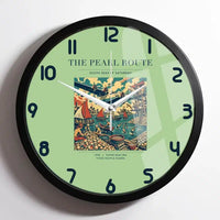 Thumbnail for VINTAGE G4072 - The Pearl Route - Designed Wall Clocks design on lightgreen framed