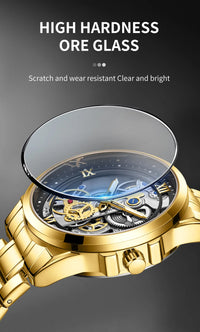 Thumbnail for Stylish watch with Night Light Skeleton Quartz Wristwatch on the dial — view 13