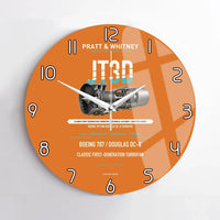 Thumbnail for JT3D design on orange no frame wall clock