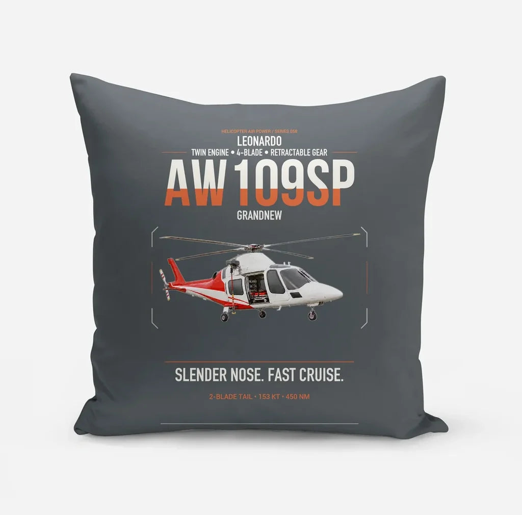 Leonardo AW109SP GrandNew design on gray pillow