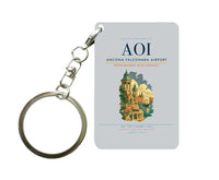 Thumbnail for Ancona Falconara Airport (AOI) design on light gray key chain