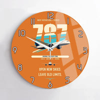 Thumbnail for Boeing 787-8 Dreamliner design on orange no frame wall clock