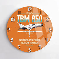 Thumbnail for Socata TBM 850 design on orange no frame wall clock