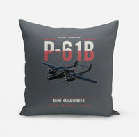 Thumbnail for P-61B Black Widow design on gray pillow