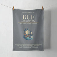 Thumbnail for Buffalo Niagara International Airport (BUF) design on gray towel