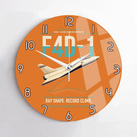 Thumbnail for F4D-1 Skyray design on orange no frame wall clock