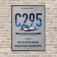Thumbnail for Airbus C295 MPA/ASW vertical canvas print - framed - light gray background