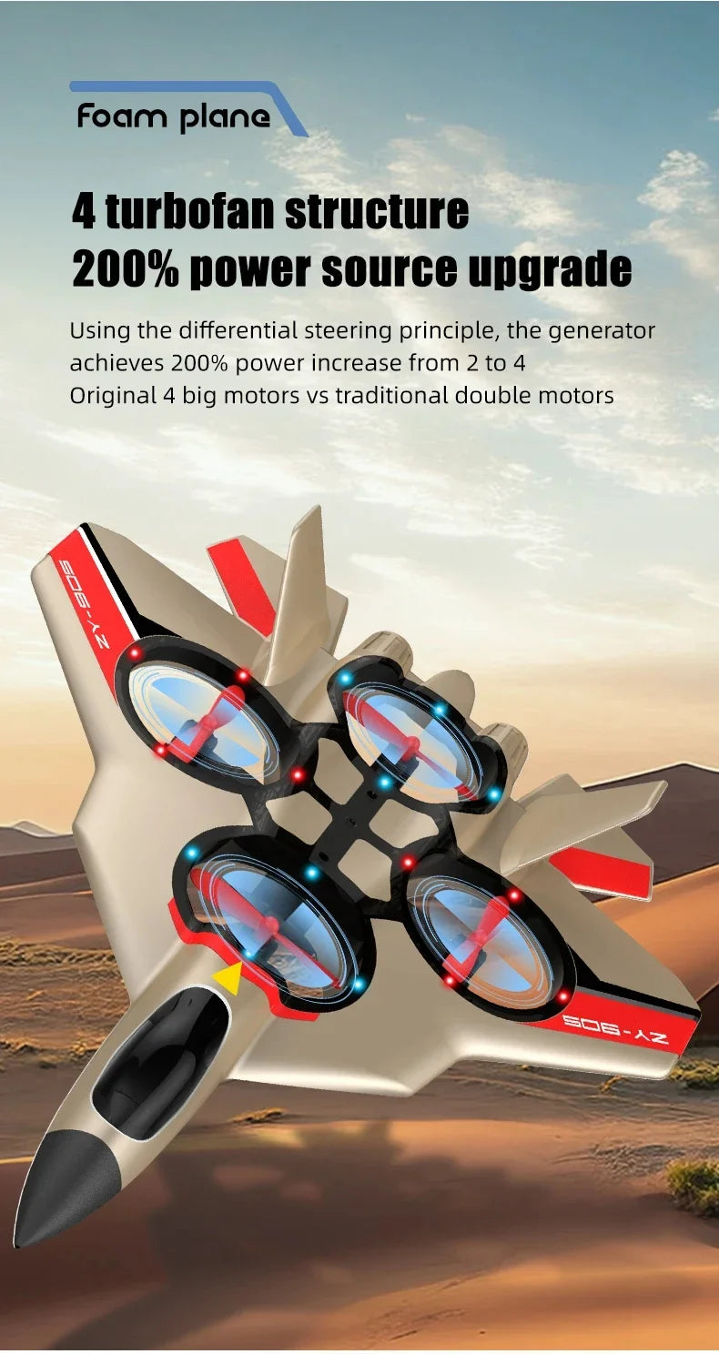 Zy905 360 Degree Stunt Rotating Hover Remote Control Foam Aircraft Children's Toy Adult Glider Four Axis Aircraft UAV - view 13