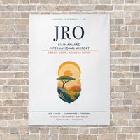 Thumbnail for Kilimanjaro International Airport JRO vertical canvas print - no frame - white background