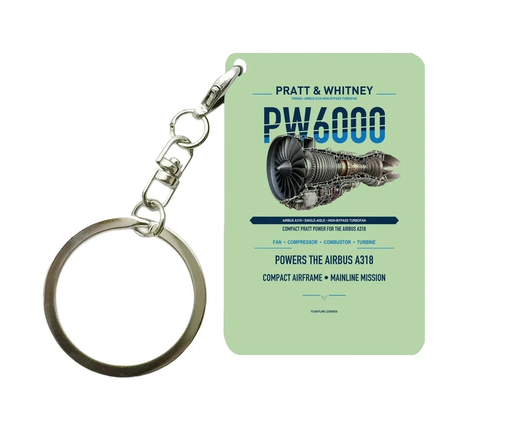 PW6000 Key Chain design on light green key chain