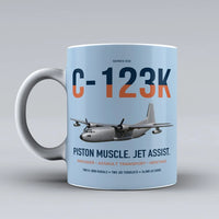 Thumbnail for C-123K Provider design on light blue ceramic mug, double-side print