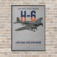 Thumbnail for Heinkel He 111H-6 vertical canvas print - framed - light gray background
