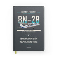 Thumbnail for Britten-Norman BN-2B-26 Islander design on gray notebook