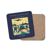 Thumbnail for The Snow Clearance Crew - Designed Coasters design on navy blue 1-piece