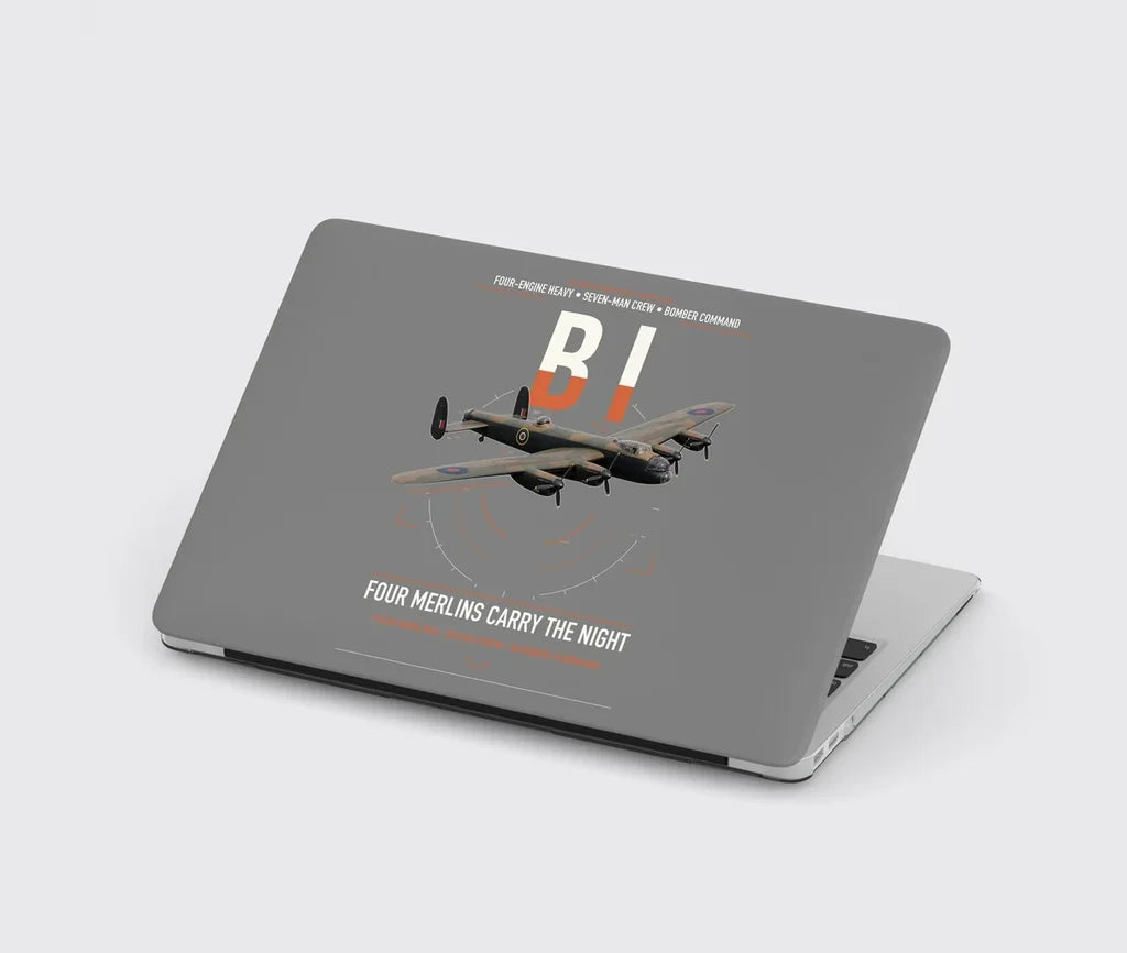 Avro Lancaster B I design on gray MacBook case