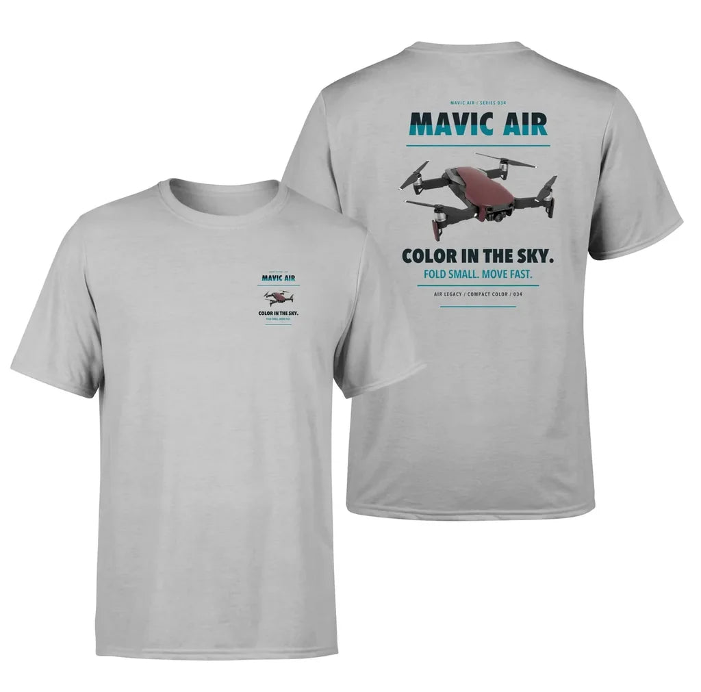 DJI Mavic Air design on light gray t shirt