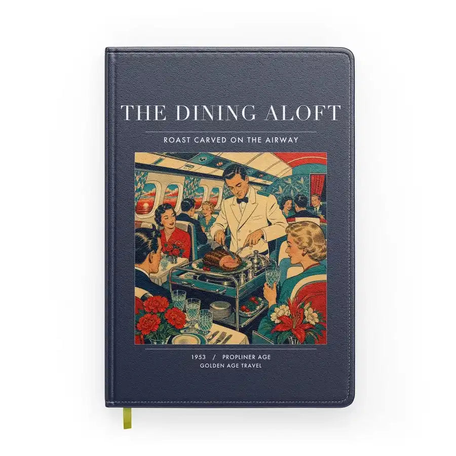 VINTAGE G4217 - The Dining Aloft - Designed Notebooks design on navyblue
