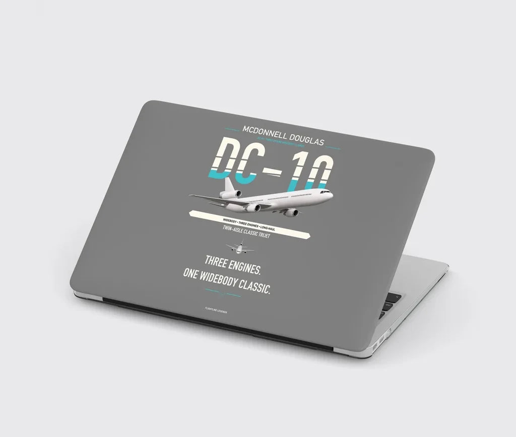 McDonnell Douglas DC-10 design on gray MacBook case
