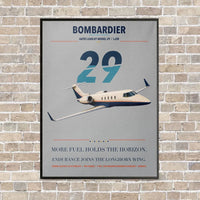 Thumbnail for Bombardier Learjet 29 vertical canvas print - framed - light gray background