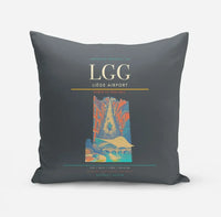 Thumbnail for Liège Airport (LGG) design on gray pillow