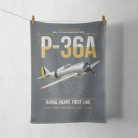 Thumbnail for P-36A Hawk design on gray towel