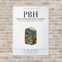 Thumbnail for Paro International Airport PBH vertical canvas print - no frame - white background