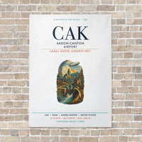 Thumbnail for Akron-Canton Airport CAK vertical canvas print - no frame - white background